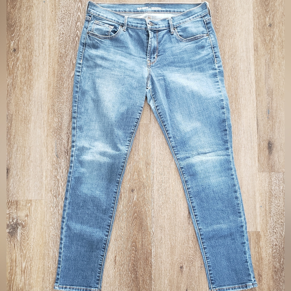 women's Old Navy Original Mid-Rise Stretch blue Jean, Size 10 Regular
